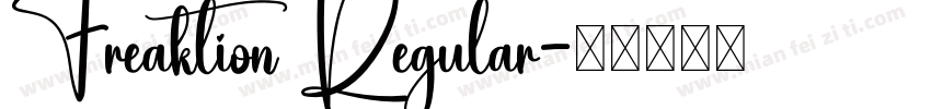 Freaktion Regular字体转换